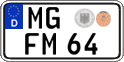 German license plate, Regular plates
