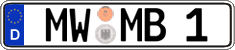 German license plate, Regular plates