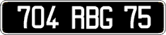 French license plate, FNI