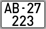 License plates of Spain, 1900 year series