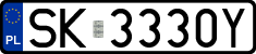 License plates of Poland, Regular car plates