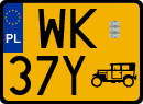 License plates of Poland, Oldtimers