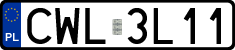 License plates of Poland, Regular car plates