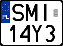 License plates of Poland, Regular car plates