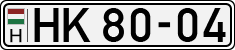 license plates of Hungary, Army (1990)