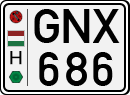 license plates of Hungary, Cars (1990)