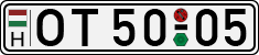 license plates of Hungary, Oldtimers (1990)