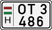 license plates of Hungary, Oldtimers (1990)
