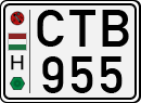 license plates of Hungary, Cars (1990)