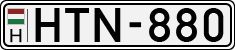 license plates of Hungary, Cars (1990)