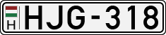 license plates of Hungary, Cars (1990)