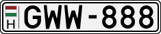 license plates of Hungary, Cars (1990)