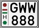 license plates of Hungary, Cars (1990)