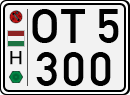 license plates of Hungary, Oldtimers (1990)