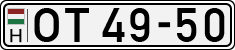 license plates of Hungary, Oldtimers (1990)