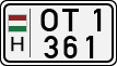 license plates of Hungary, Oldtimers (1990)