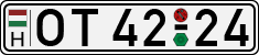 license plates of Hungary, Oldtimers (1990)