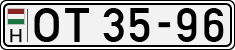 license plates of Hungary, Oldtimers (1990)