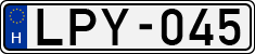 license plates of Hungary, Cars (1990)