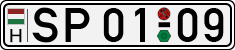 license plates of Hungary, Sportcars (1990)