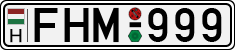 license plates of Hungary, Cars (1990)