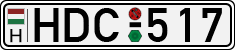 license plates of Hungary, Cars (1990)