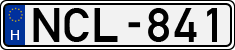 license plates of Hungary, Cars (1990)