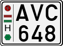 license plates of Hungary, Cars (1990)