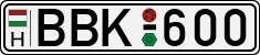 license plates of Hungary, Cars (1990)