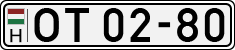 license plates of Hungary, Oldtimers (1990)