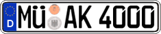 German license plate, Regular plates