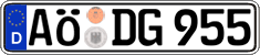 German license plate, Regular plates