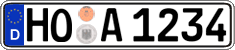 German license plate, Regular plates