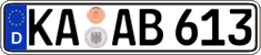 German license plate, Regular plates