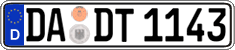 German license plate, Regular plates