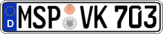 German license plate, Regular plates
