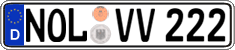 German license plate, Regular plates