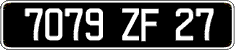 French license plate, FNI