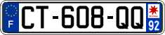 French license plate, SIV (ordinary)