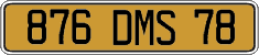 French license plate, FNI