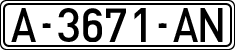 License plates of Spain, 1971 year series