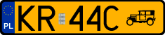 License plates of Poland, Oldtimers