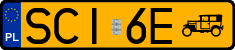 License plates of Poland, Oldtimers