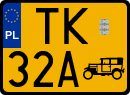 License plates of Poland, Oldtimers