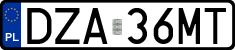 License plates of Poland, Regular car plates