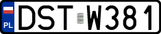 License plates of Poland, Regular car plates