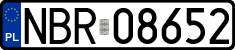License plates of Poland, Regular car plates