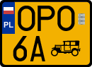 License plates of Poland, Oldtimers