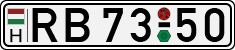 license plates of Hungary, Ministry of Interior (1990)