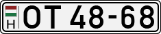 license plates of Hungary, Oldtimers (1990)